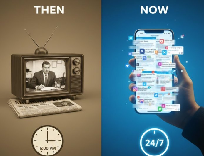 Trading the Evening News for the Infinite Scroll: How Our Constant Scrolling Broke the News Schedule