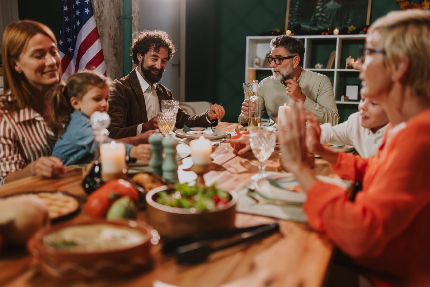 The Family Having Thanksgiving Dinner