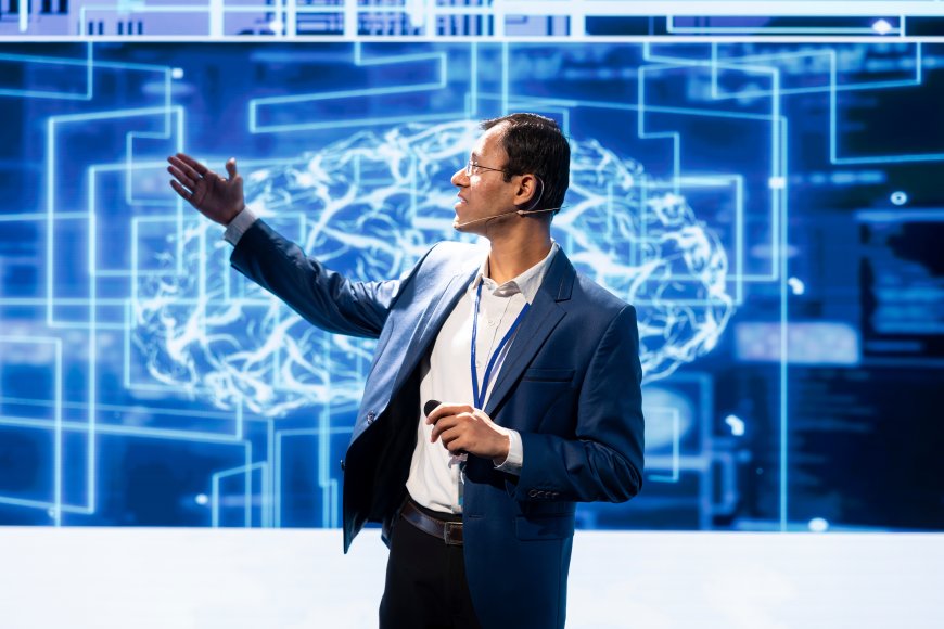 Researcher Showing His Work