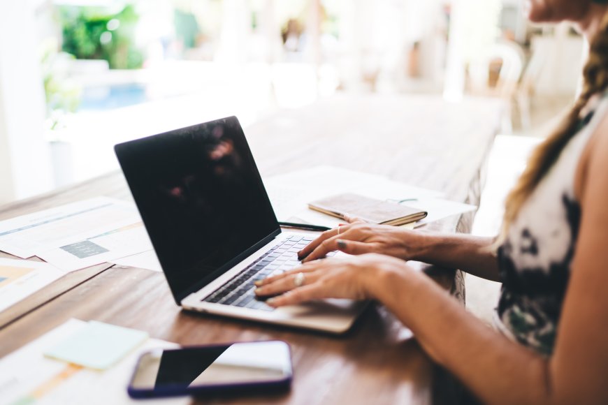 Women Working on Her Laptop