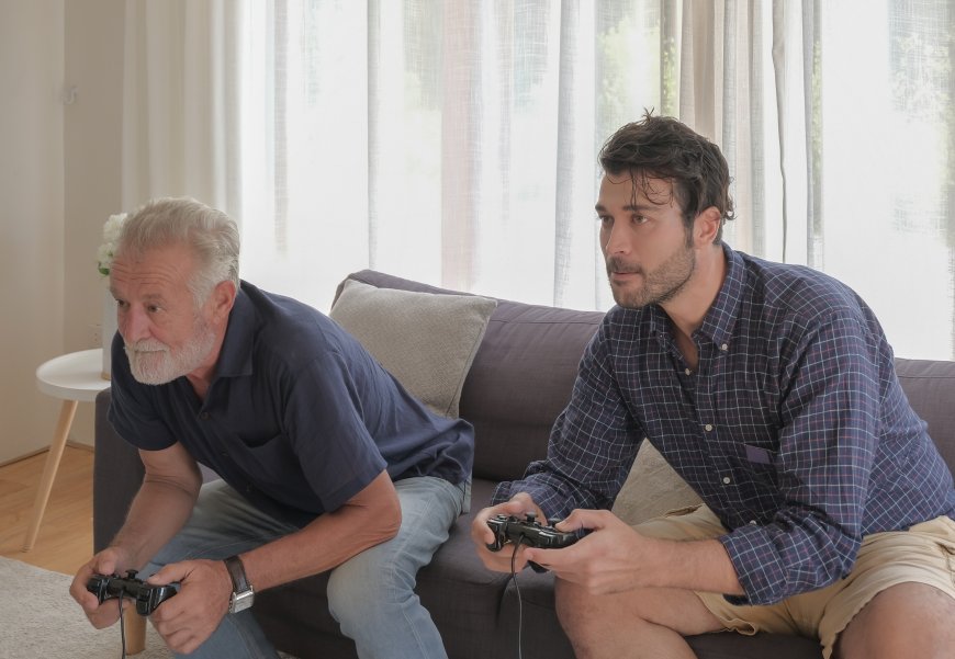 Father and Son Playing PVP Games