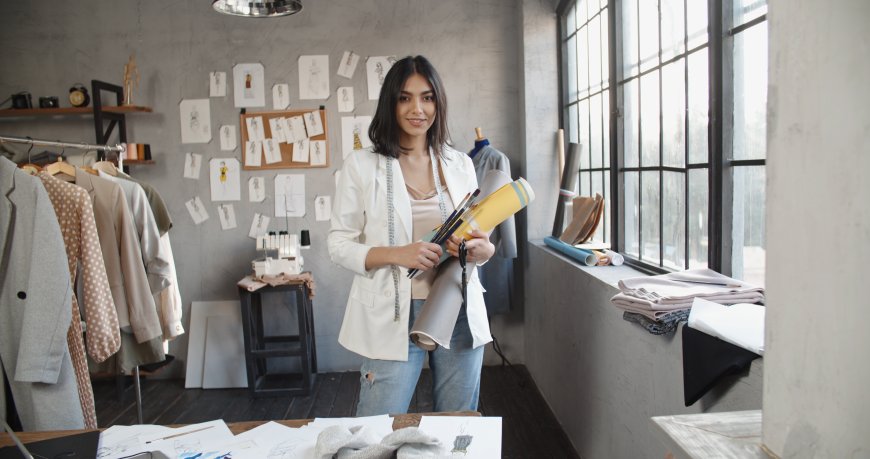 Indian Women Working on Her Business
