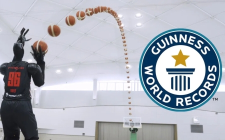 80 Feet, Nothing But Net: The New World Record for Robotic Basketball
