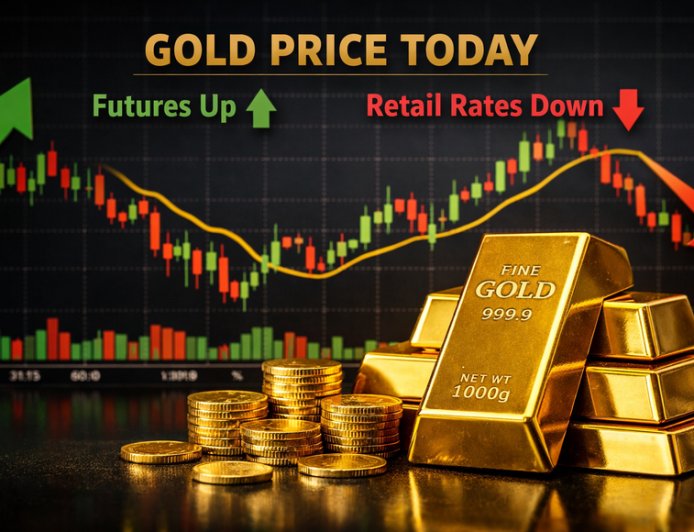 Gold Price Today: Futures Gain Momentum While Retail Rates Slip Across Major Cities