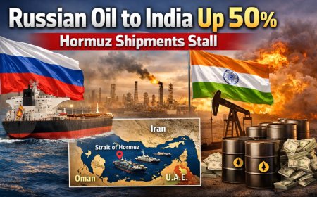 Russian Oil to India Up 50% Hormuz Shipments Stall