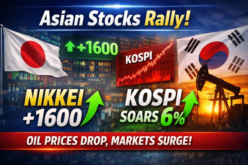 Asian stocks rally: Nikkei +1600, KOSPI jumps, oil