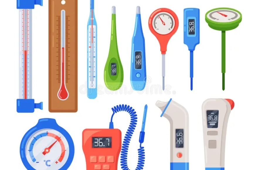 Which device measures temperature?