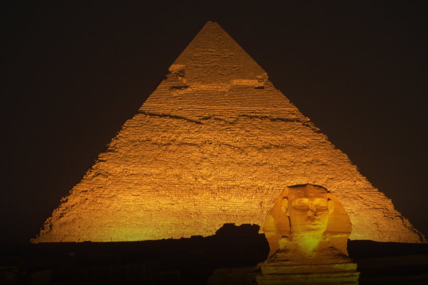 Which ancient civilization is known for building the first pyramids?