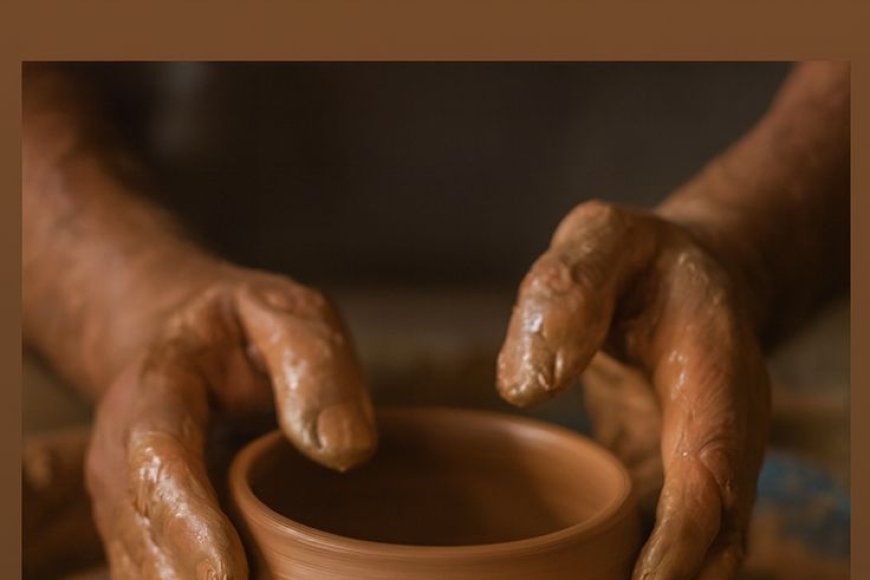 What material is primarily used in the craft of pottery?